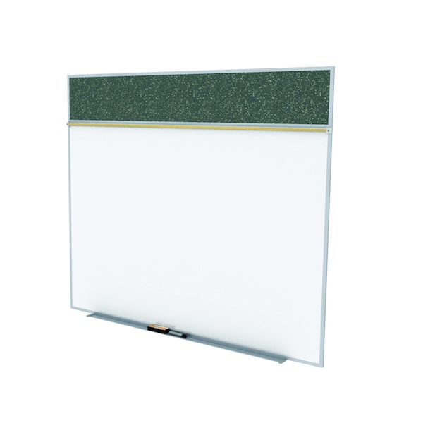 Combo Whiteboard/Bulletin, Mag Por/Rcycld, Styl A, 5 ft H x 10 ft W, Confetti